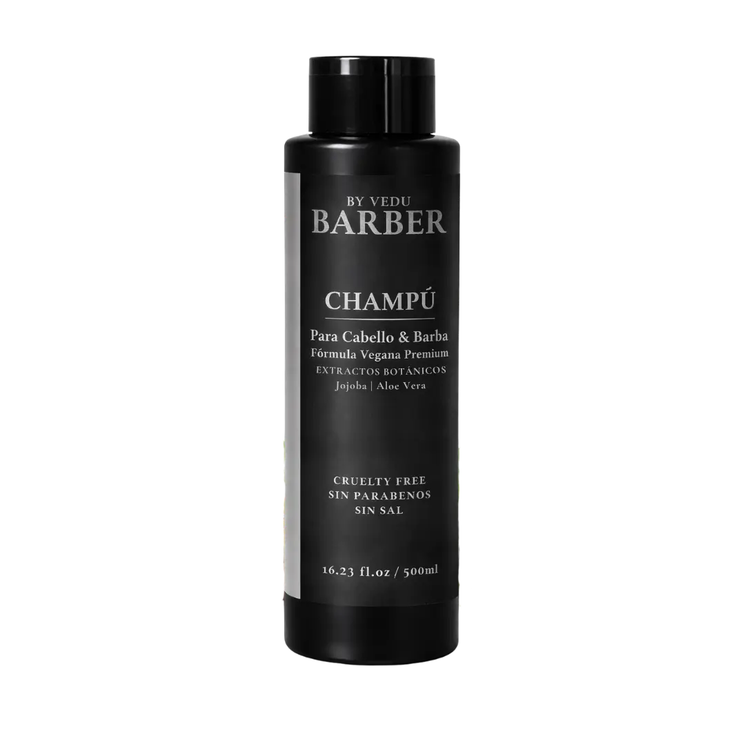 Champú vegano para cabello y barba con jojoba y aloe vera By VeDu Barber Colombia